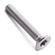 Countersunk machine screw with six lobe drive, ISO 14581, stainless steel