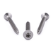 Countersunk chipboard screw with six lobe drive, stainless steel