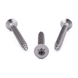 Countersunk chipboard screw with six lobe drive, stainless steel