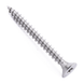 Countersunk chipboard screw with six lobe drive, stainless steel