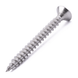 Countersunk chipboard screw with six lobe drive, stainless steel
