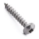 Pan head chipboard screw with six lobe drive, stainless steel