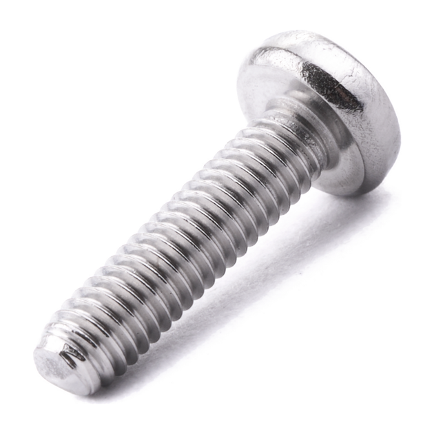 Pan head machine screw with six lobe drive, ISO 14583, stainless steel