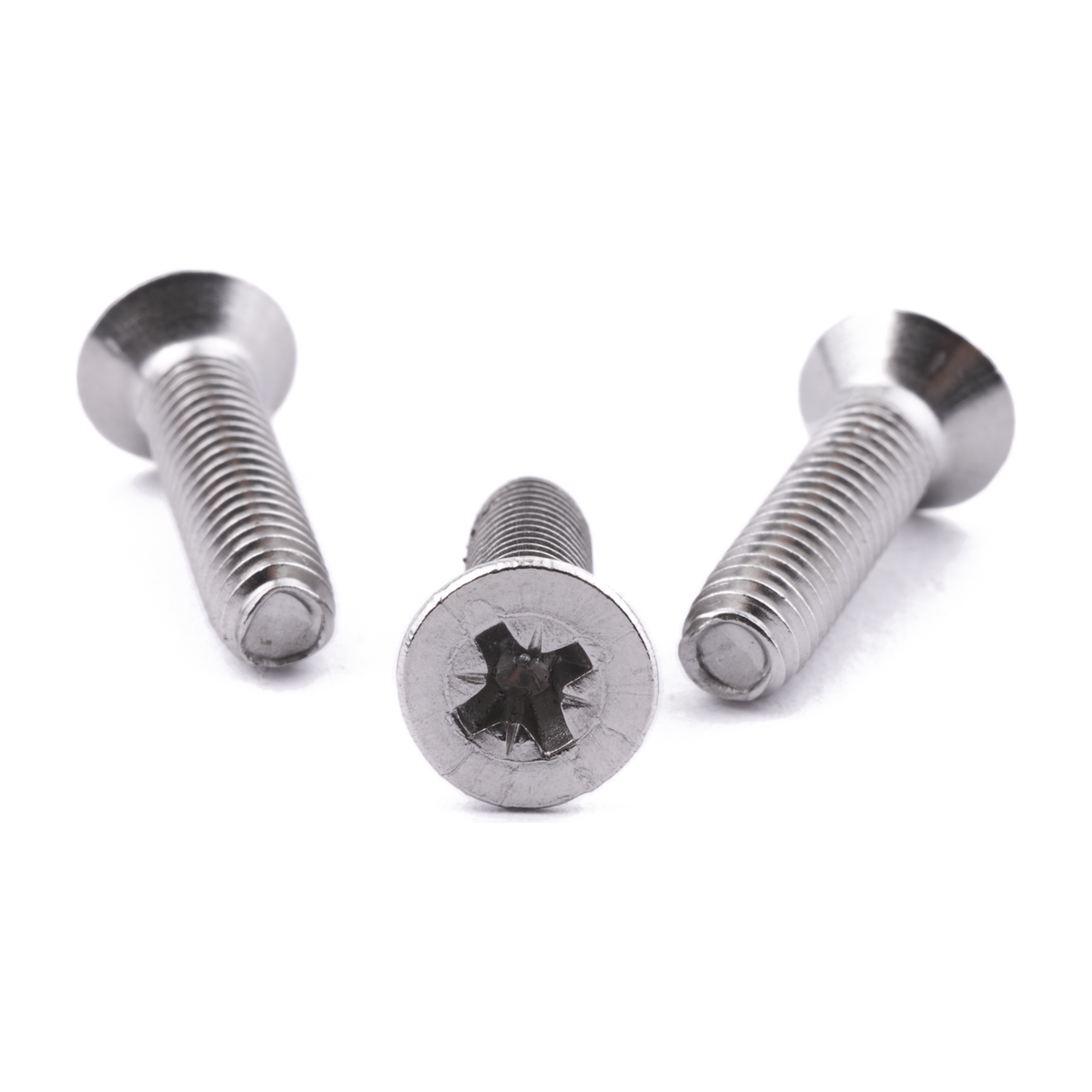 Countersunk thread-forming screw with Pozi drive, A2 (304) stainless steel