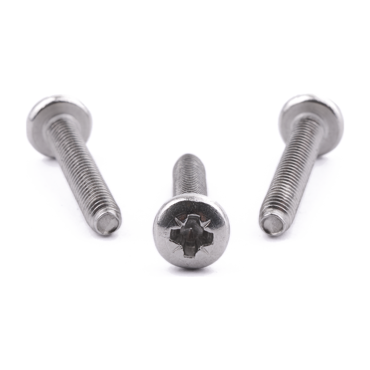 Pan head thread-forming screw with Pozi drive, A2 (304) stainless steel