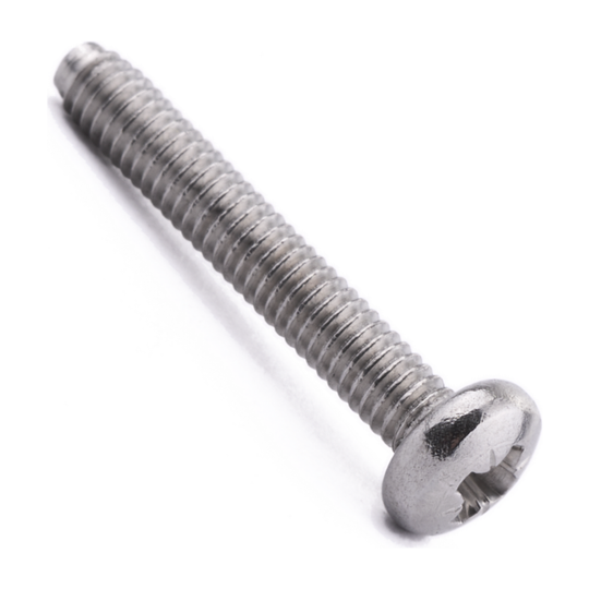 Pan head thread-forming screw with Pozi drive, A2 (304) stainless steel