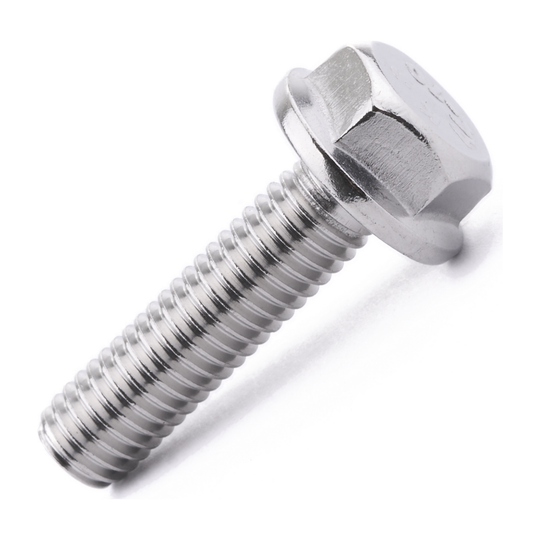M8 X 30 Hex Non-Serrated Flange Screw DIN 6921 A4 Stainless Steel