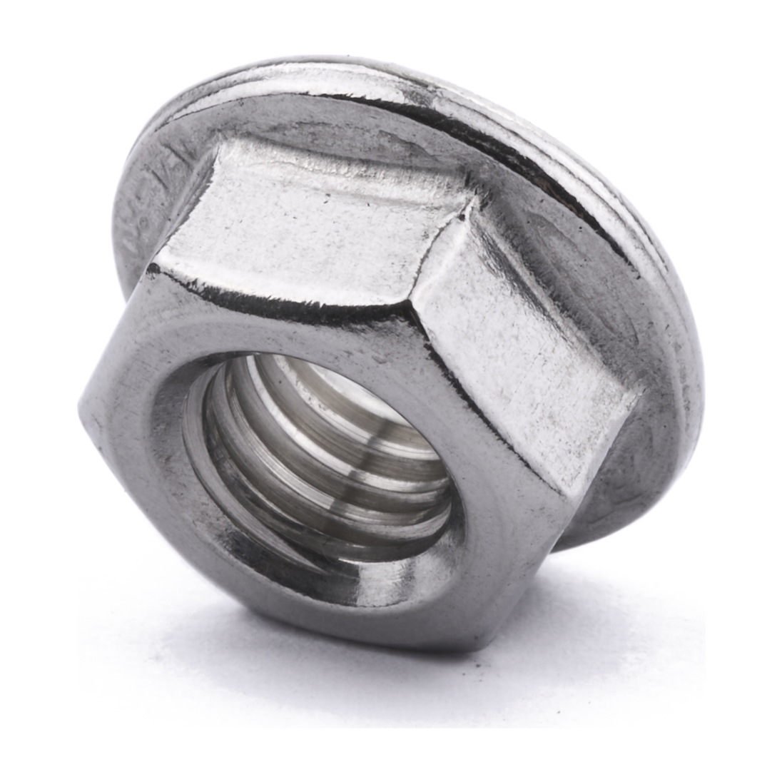 M8 Hexagon Flange Nut DIN 6923 Non-Serrated Flange A4 Stainless Steel