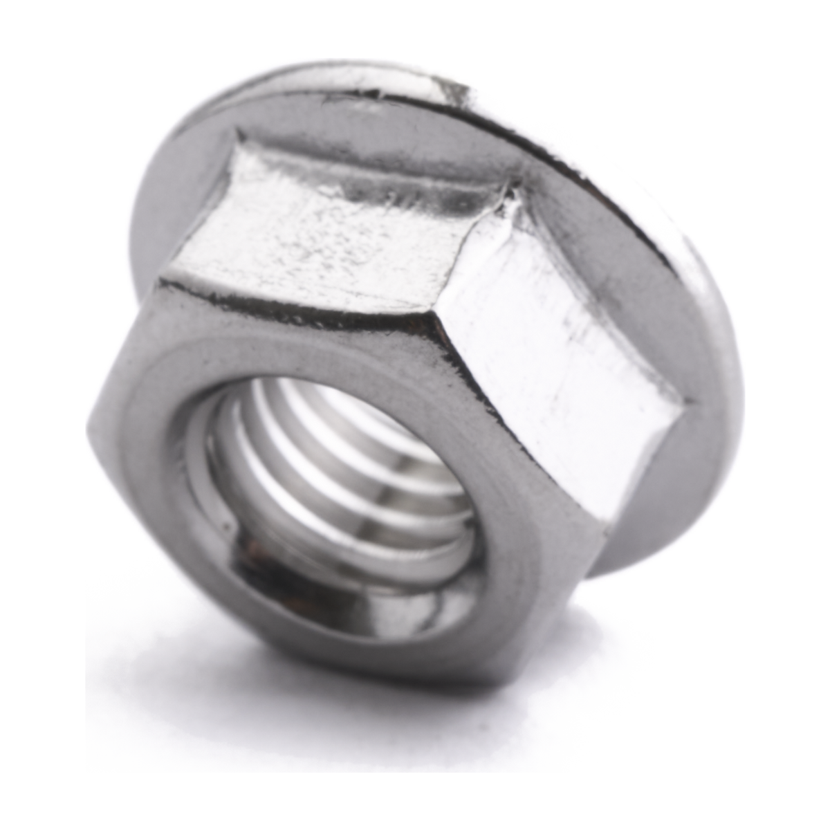 M8 Hexagon Flange Nut DIN 6923 Serrated Flange A4 Stainless Steel