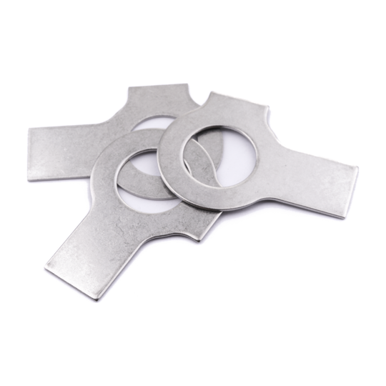 Double tab washer, DIN 463, stainless steel