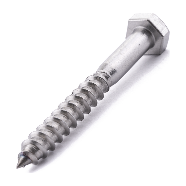 6 X 50 Hexagon Coachscrew DIN 571 A4 Stainless Steel