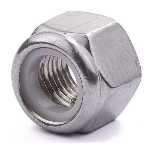 3/8" UNF Nylon Insert Nut A4 Stainless Steel