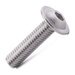 Flanged button head screw with hex socket drive, stainless steel