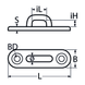 75 X 16 Pad Eye Oblong Base A4 Stainless Steel
