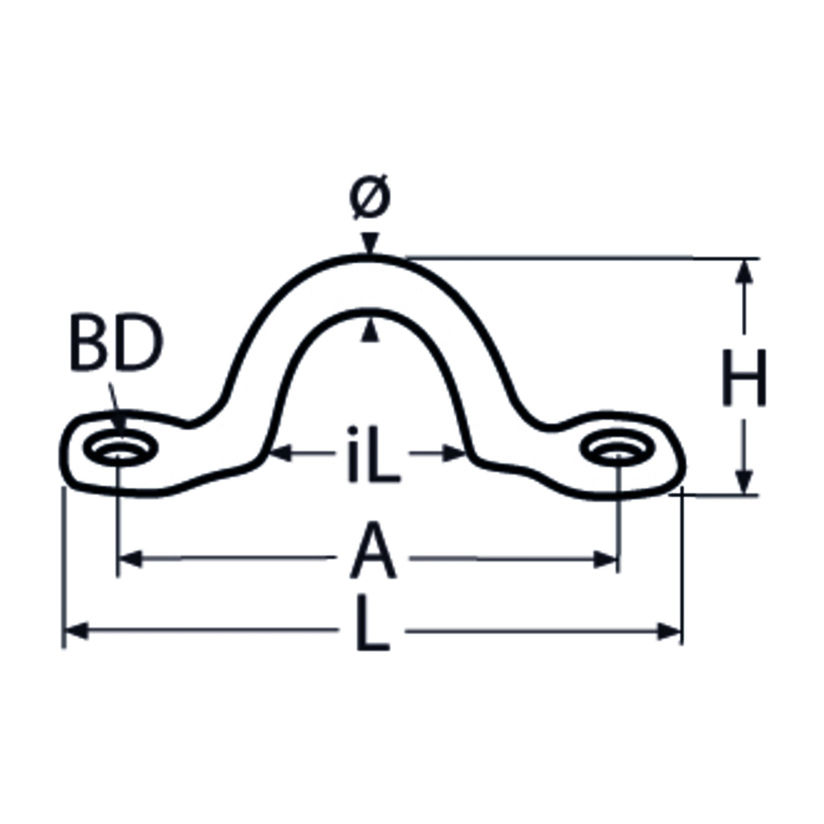 M8 Wire Strap A2 Stainless Steel
