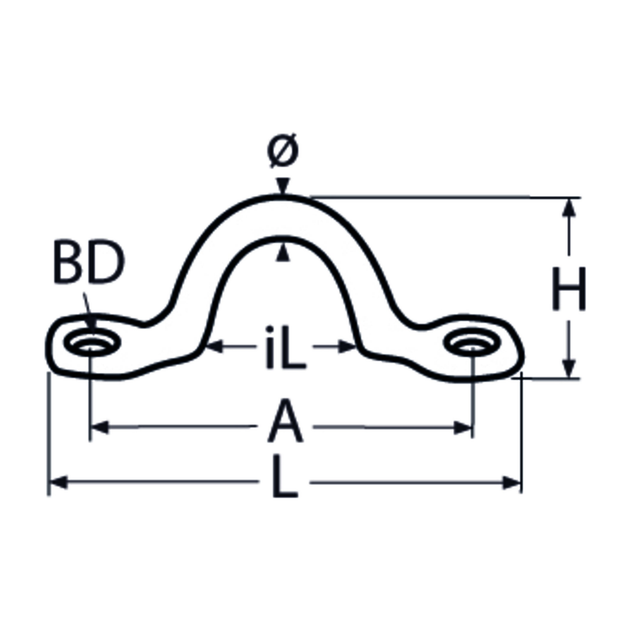 M8 Wire Strap A2 Stainless Steel