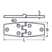 76 X 38 Door Hinge A4 Stainless Steel