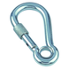 Spring hook with safety screw and eyelet, A4 (316) stainless steel
