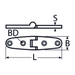 100 X 25 Strap Hinge A4 Stainless Steel