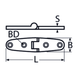 100 X 25 Strap Hinge A4 Stainless Steel