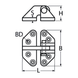 74 X 65 Hatch Hinge Standard A4 Stainless Steel