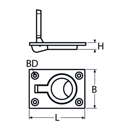 63 X 44 Lifting Ring A4 Stainless Steel