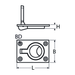 63 X 44 Lifting Ring A4 Stainless Steel