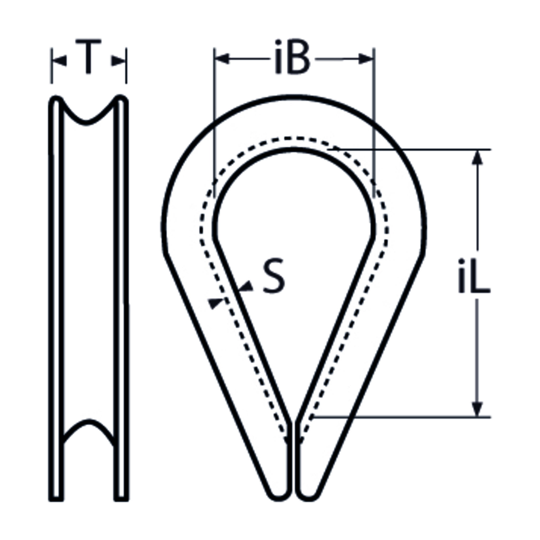 M8 Wire Thimble A4 Stainless Steel
