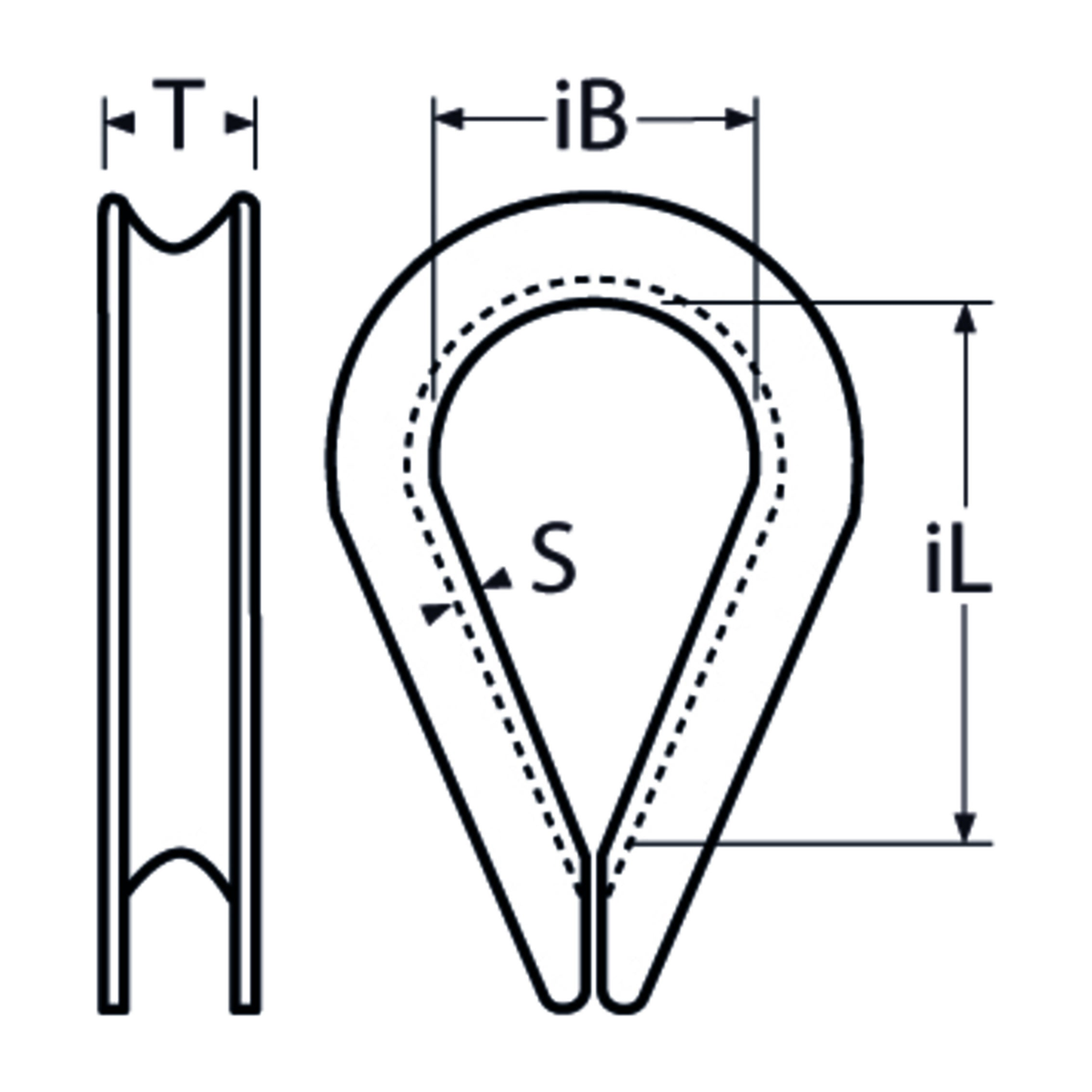 M8 Wire Thimble A4 Stainless Steel