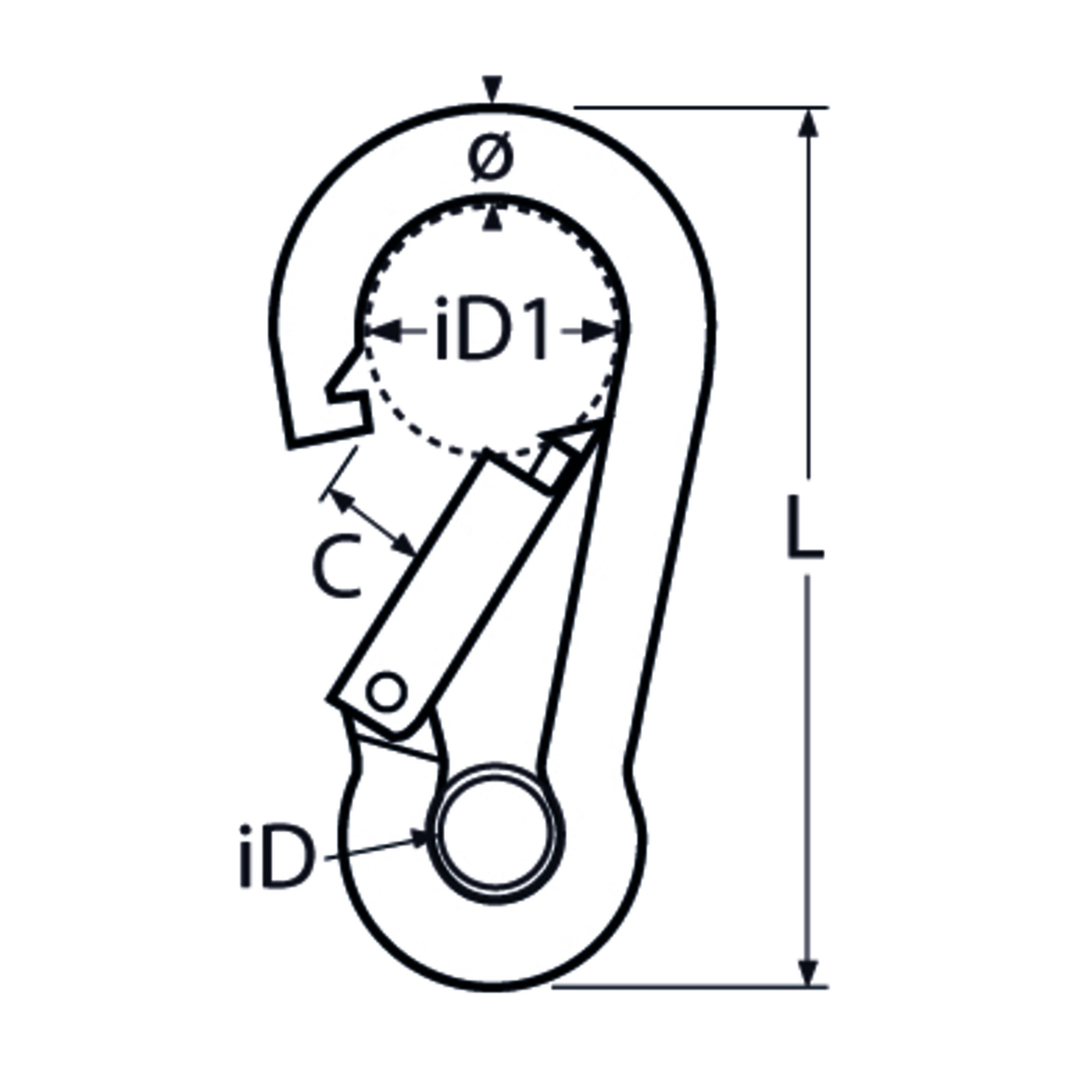M8 X 80 Eyelet A4 Stainless Steel