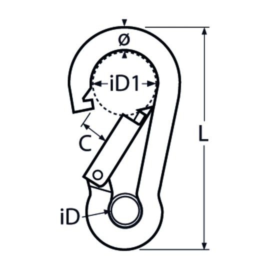 M8 X 80 Eyelet A4 Stainless Steel
