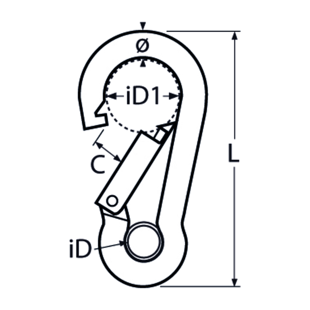 M8 X 80 Eyelet A4 Stainless Steel