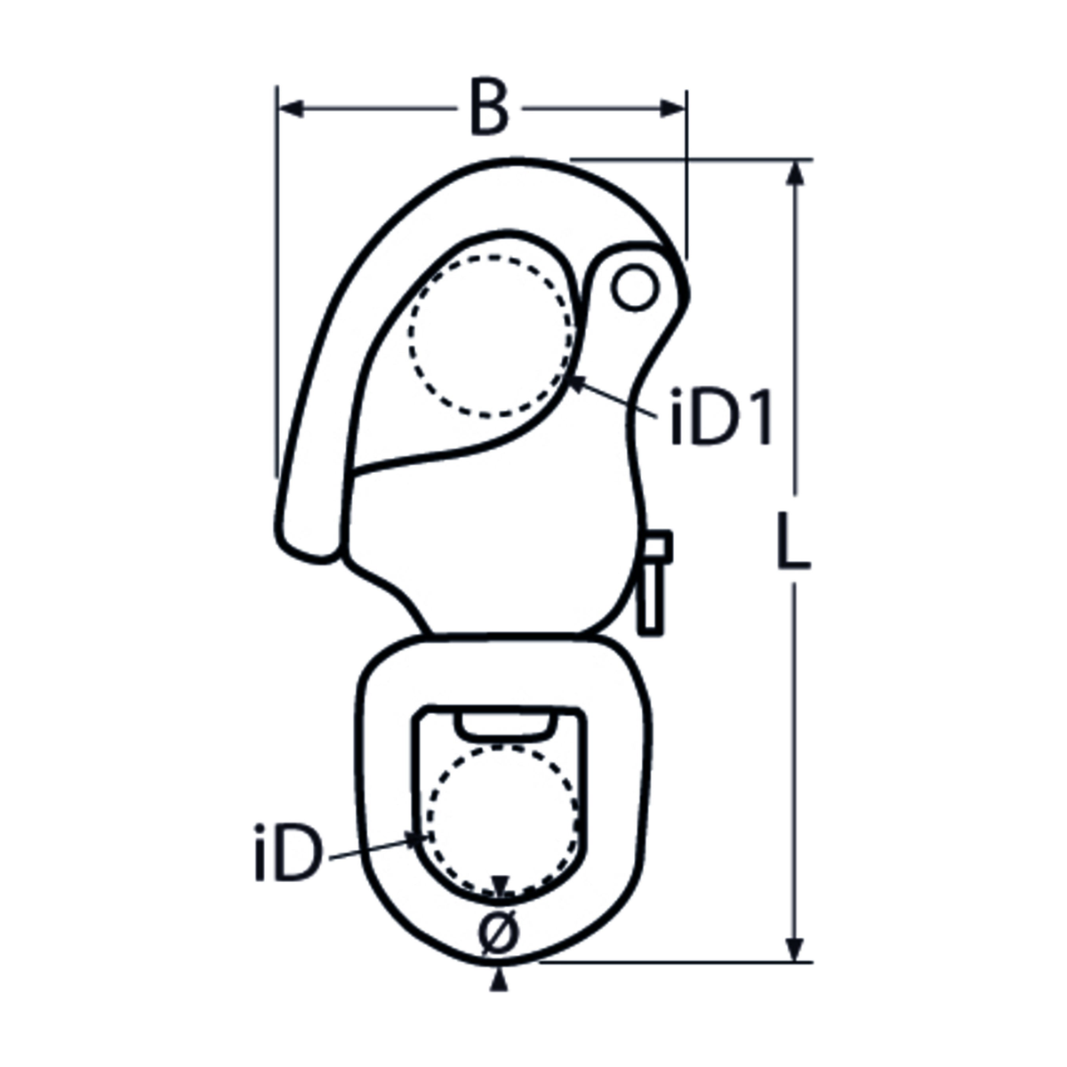 128mm Swivel Snap Shackle A4 Stainless Steel