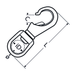 M19 Swivel Eye Snap A4 Stainless Steel