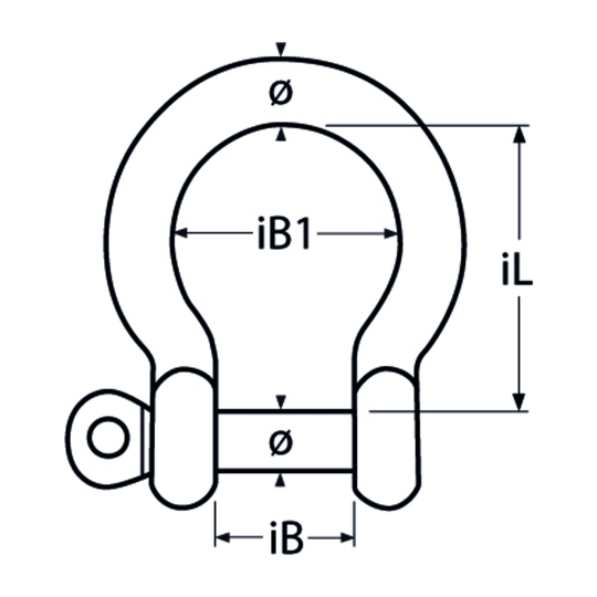 M10 Bow Shackle A4 Stainless Steel