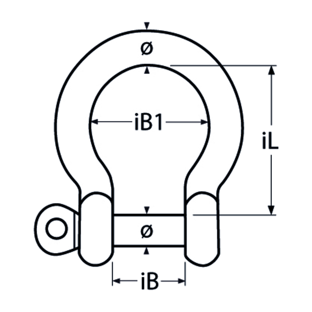 M10 Bow Shackle A4 Stainless Steel