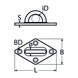 M6 Diamond Pad Eye A2 Stainless Steel