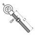 M8 X 80 Eye Bolt with Metric Thread A4 Stainless Steel
