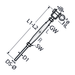 M12 Turnbuckle Fork A4 Stainless Steel