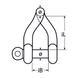 M8 Shackle Twisted A4 Stainless Steel