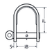 M6 Flat Shackle Short A4 Stainless Steel