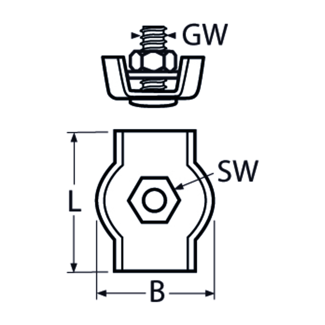 M8 Simplex Wire Rope Clip A4 Stainless Steel