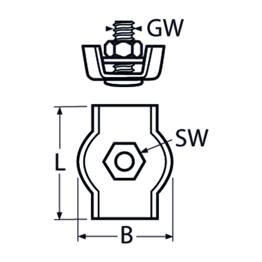 M8 Simplex Wire Rope Clip A4 Stainless Steel