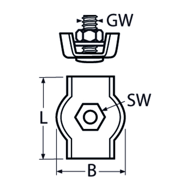 M8 Simplex Wire Rope Clip A4 Stainless Steel