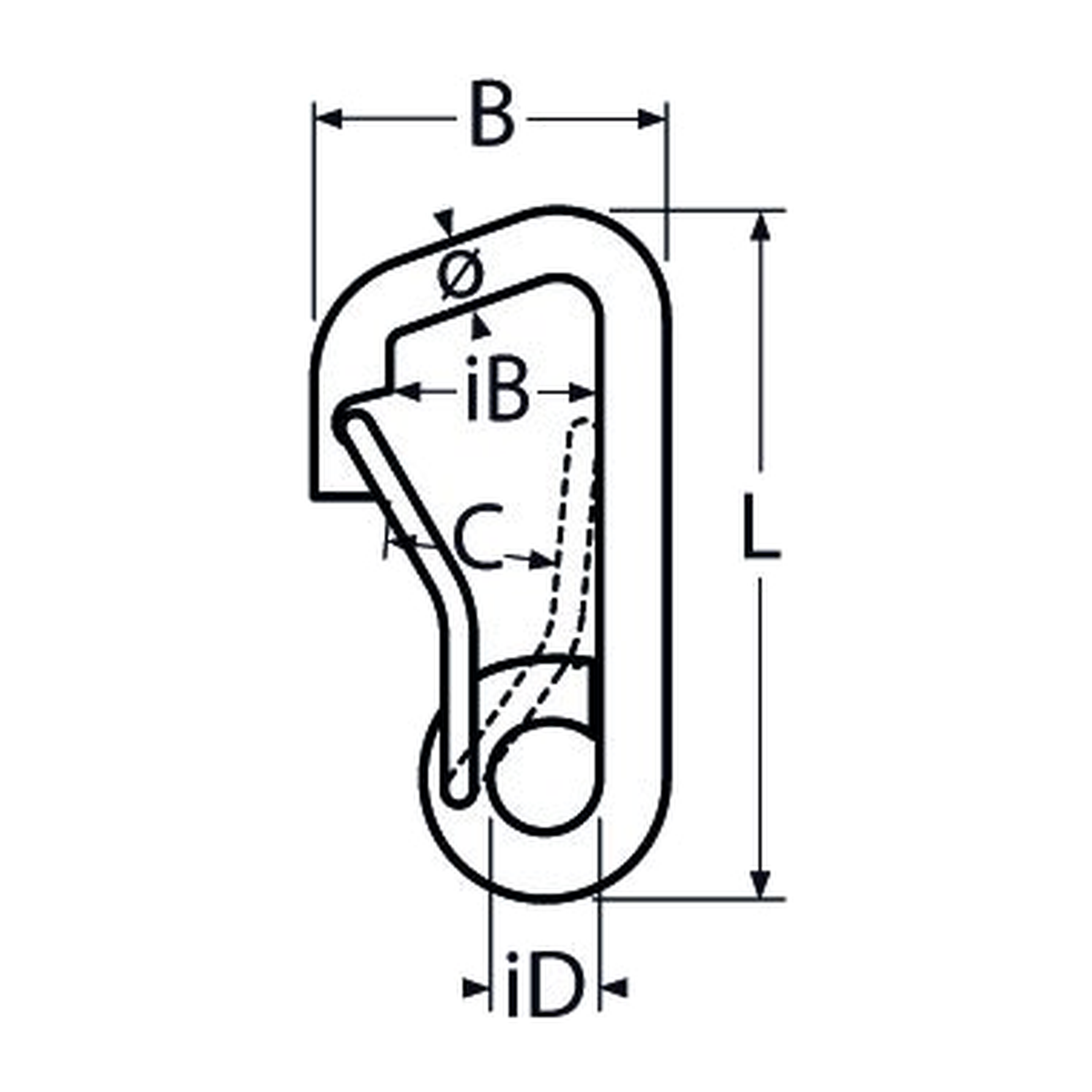 M6 Spring Snap Hook A4 Stainless Steel