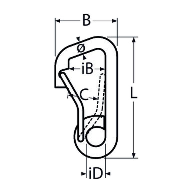 M6 Spring Snap Hook A4 Stainless Steel