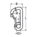 M6 Spring Snap Hook A4 Stainless Steel