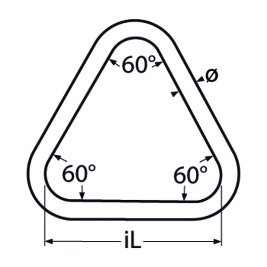 M8 X 45 Triangle Ring A2 Stainless Steel