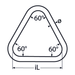 M8 X 45 Triangle Ring A2 Stainless Steel