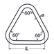 M8 X 45 Triangle Ring A2 Stainless Steel